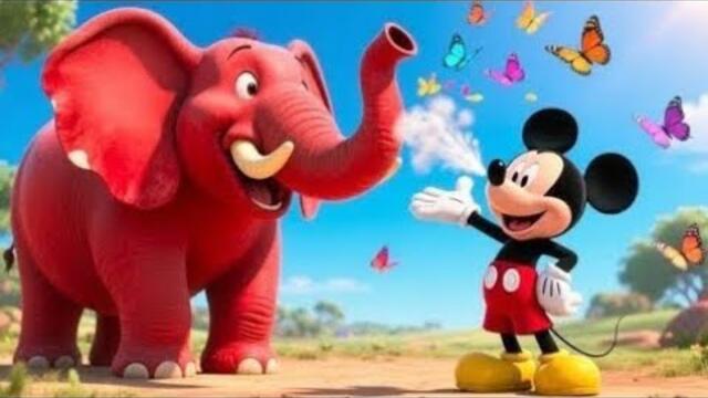 Mickey Mouse 🐭 & Red Elephant 🐘 | Fun Cartoon Adventure for Kids