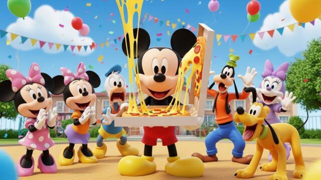 Mickey Mouse & School Friends’ Big Pizza Surprise 🍕🎈 | Kids Cartoon Story
