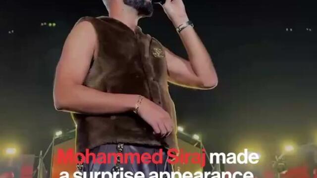 Mohammed Siraj made a surprise appearance at AP Dhillon’s concert