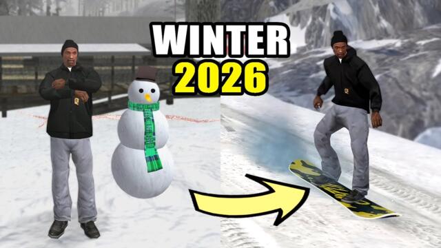 GTA San Andreas Winter Mod 2026 - Real Cold Atmosphere, Snow and Ice
