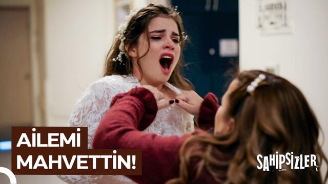 Necla, Zeliha'nın Gelinliğini Yırttı! | Sahipsizler 43. Bölüm