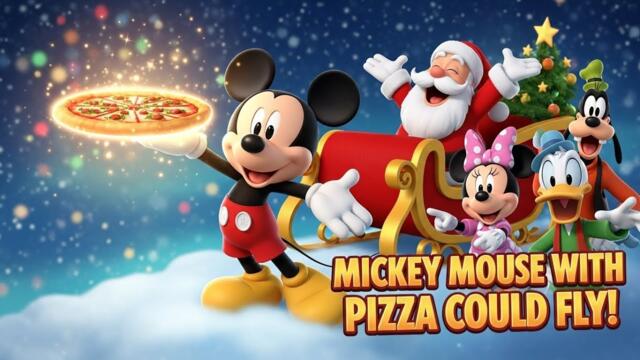 This Pizza Could Fly! 🍕✨ Mickey Mouse, Santa & Friends 🎅 | Magical 3D Kids Cartoon Adventure