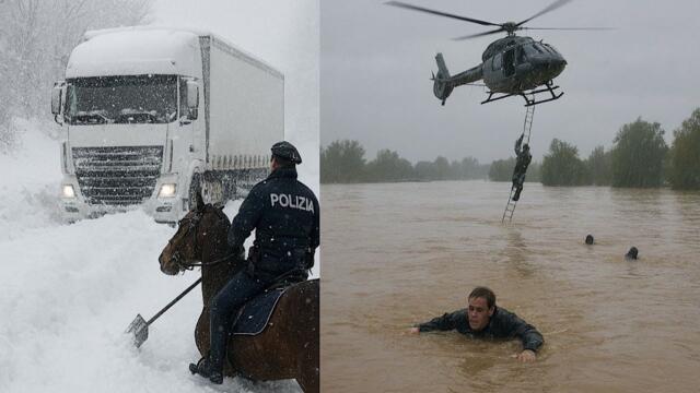 State of emergency in Italy! One part is sinking, the other is covered in snow.