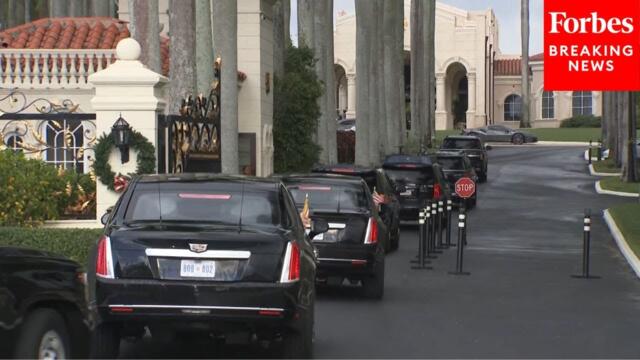 JUST IN: President Trump Arrives At Trump Int'l Golf Club In West Palm Beach, Florida
