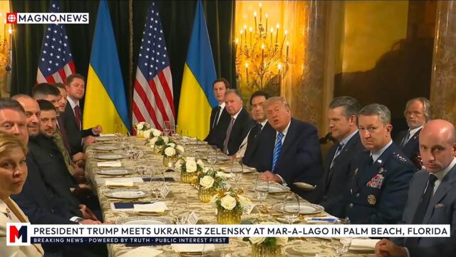 🇺🇸 President Trump Meets Zelensky at Mar-a-Lago for Talks to Bring Peace Between Russia and Ukraine