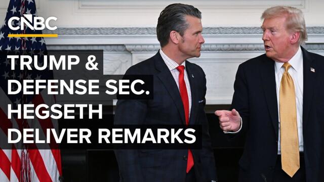 LIVE: President Trump and Secretary of Defense Pete Hegseth make an announcement.  — 12/22/2025
