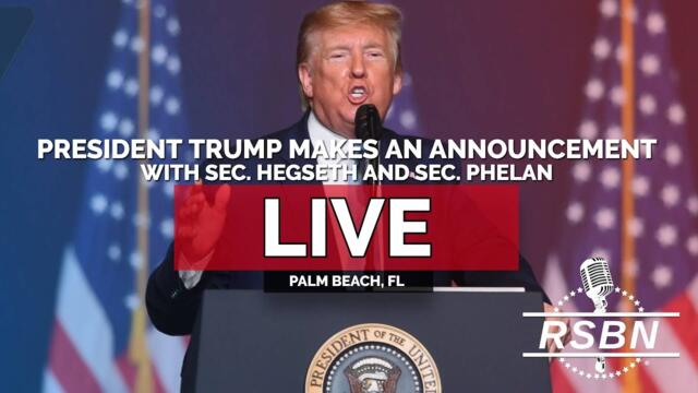 REPLAY: President Trump Makes an Announcement with Secretary Hegseth and Secretary Phelan - 12/22/25