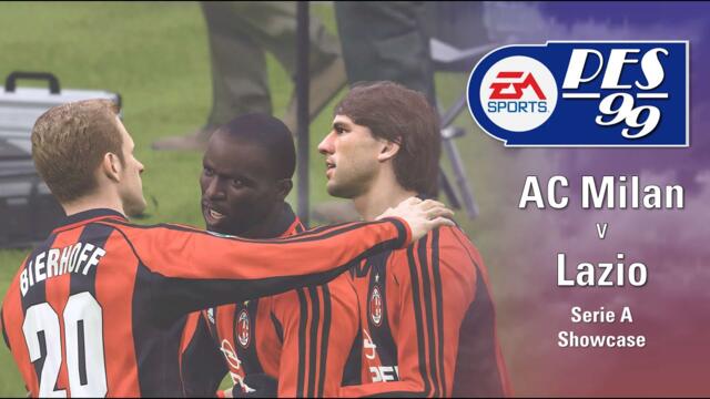 PES 99 | AC Milan v Lazio | Football Italia Match Highlights