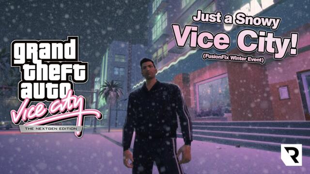 Just a Snowy Vice City! ❄️ (FusionFix Winter Event in GTA Vice City NextGen)