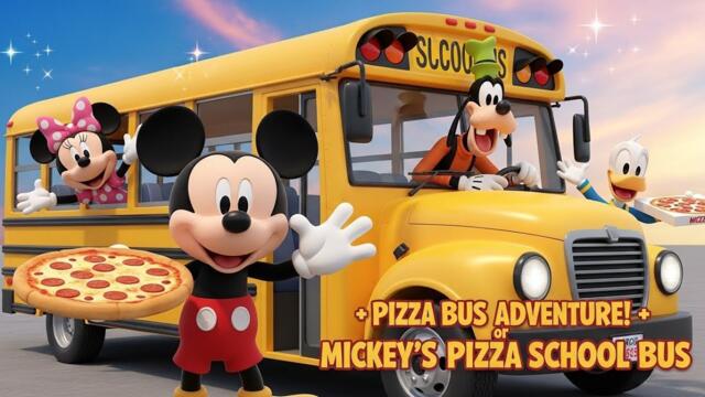 Mickey Mouse Pizza School Bus Adventure 🍕🚌 | 1 Hour Kids Cartoon | Fun Learning Story