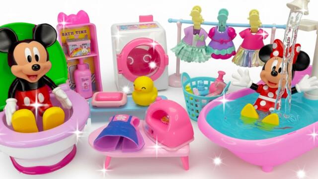 Minnie Mouse 2025🎀Set Unboxing del playset de lavandería rosa de Minnie,colección de juguetes Disney