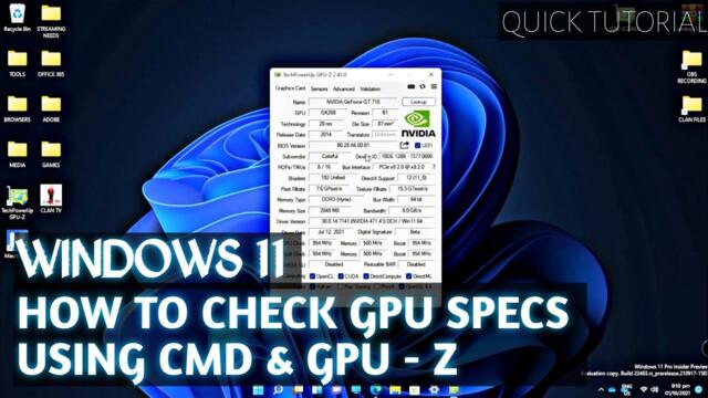 How to check GPU specs using cmd & GPU-Z