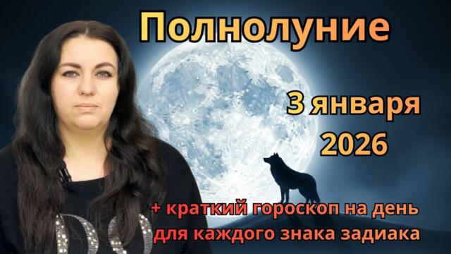 Полнолуние 3 января 2026 Волчья Луна