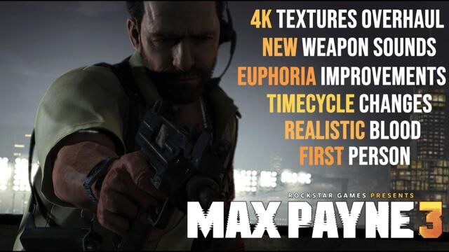 Max Payne 3 ~ 4K Textures Overhaul - New Sounds & Blood and More - First Person - 2025  [4K]