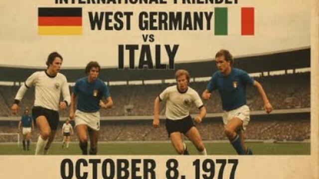 West Germany vs Italy | Full Match | International Friendly | October 8, 1977