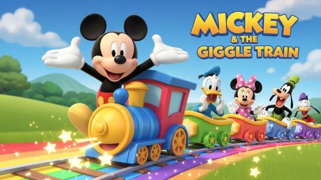 Mickey Mouse & the Giggle Train Adventure 🚂😂 | Funny Cartoon Train Story for Kids | 1 Hour