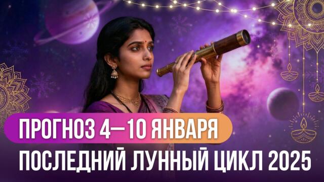 Стратегический прогноз на 4–10 января | Полнолуние в Близнецах | Завершение циклов | Прогноз Джйотиш