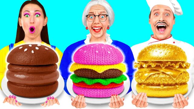 Аз срещу Баба Готварско Предизвикателство | Забавни Рецепти за Храна