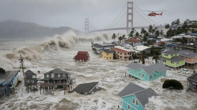 CALIFORNIA FLOODING TODAY: Giant Waves Submerged Homes-Streets, Cause Traffic Chaos in San Francisco
