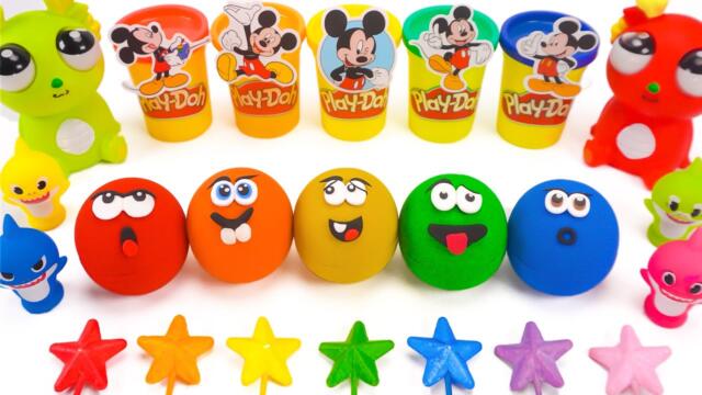 How to Make Kinetic Sand Cookies 🍪 Mickey Mouse PlayDoh Colors ASMR 🌈 Kinetic Sand ASMR