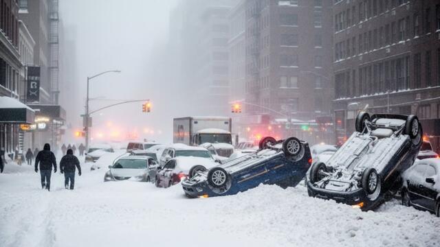 Chaos in New York Today! Extreme Snow Storm Causing Many Accident in Oswego