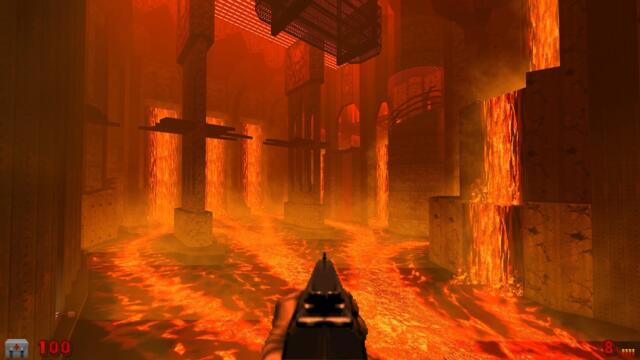 DOOM 2: Liquid Texture Pack Demo Level showcase & gameplay - amazing liquid effects for GZDoom