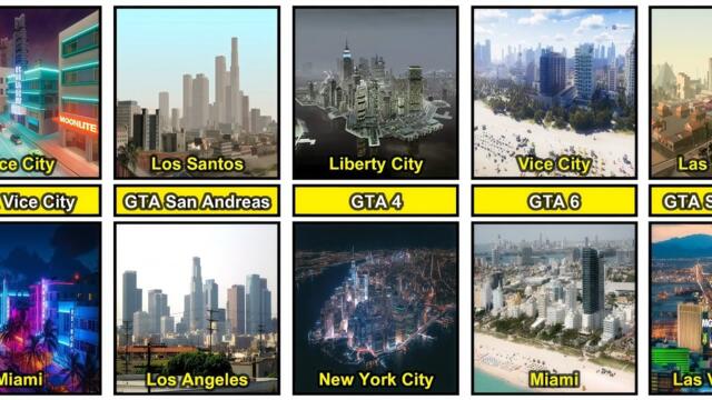 GTA Cities vs Real-Life Cities | Side-by-Side Comparison