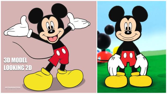 Mickey Mouse and Minnie Mouse Toon 3D Model Showcase!