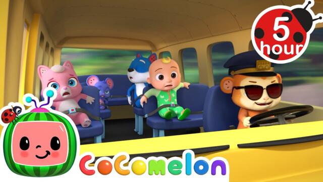 🚐 JJ’s Wild Animal Bus Ride 🐘🐒 Cocomelon's - JJ's Animal Time | Moonbug Food & Family Cartoons
