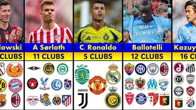 The Last Shirt⁉️😲 Famous Footballers Active How Many CLUBS They Played