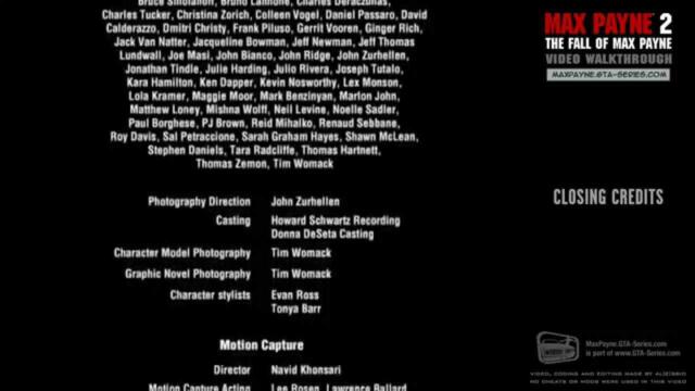 Max Payne 2 - End Credits