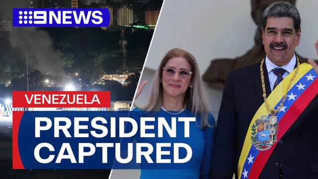 Trump says Venezuela's president and wife have been captured | 9 News Australia