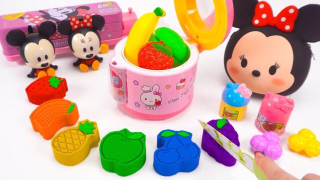 How to make Rainbow Fruits from Kinetic Sand with Mickey Mouse Toys 🌈 Kinetic Sand ASMR