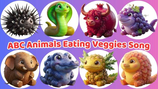 ABC Fruit Animal Chase Song 🍓🐊 A-Z Animal Sounds for Kids | Fun Learning Nursery Rhymes