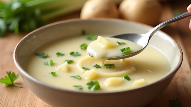 This potato and leek soup is like medicine for my stomach❗ Simple and delicious❗