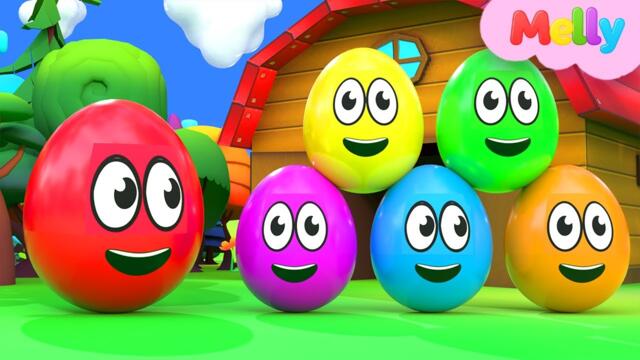Learning Colors and Numbers Songs | Colorful Eggs on the Farm | Melly Nursery Rhymes & Kids Songs