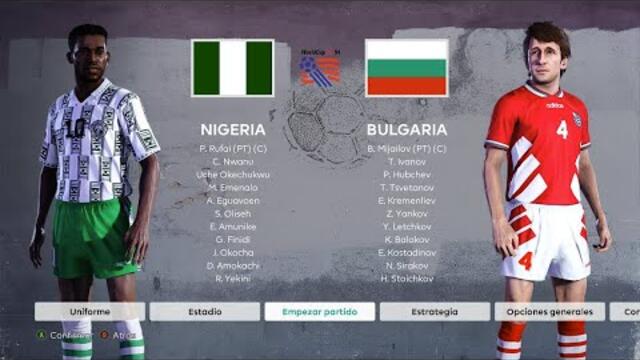 World Cup USA '94 | Nigeria vs Bulgaria #PES1993