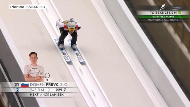 Domen Prevc 254,5m - Planica 2025 - Official World Record
