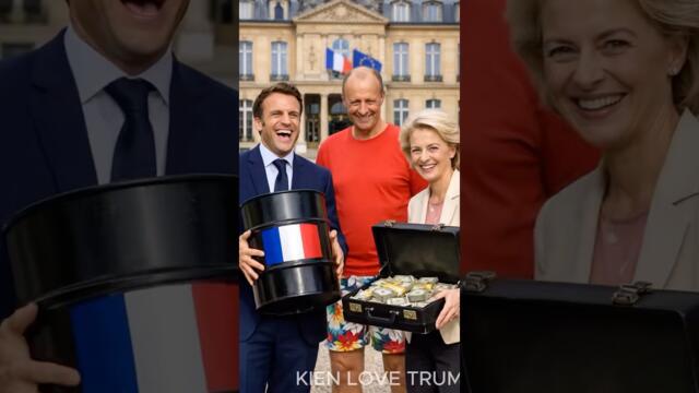 The French president buys oil from Putin and then resells it to the European Union (EU).#funnyshorts