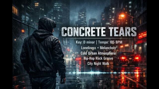 Concrete Tears | D Minor · 105 BPM | Dark Urban Hip-Hop Rock x EDM | Night City Mood