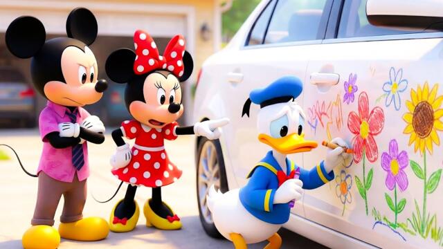 Donald’s Artistic Mistake 🎨✏️| When Drawing Goes Wrong | Mickey Mouse Animation