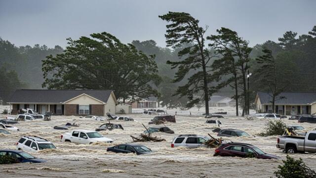 Chaos in Georgia! Giant Storm Flooding Destroys Homes, Cars in Alabama Mississippi