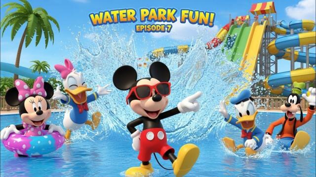Mickey Mouse And Friends Water Park Fun Episode 7 | 3D Cartoon Kids Video | Funny Family Animation