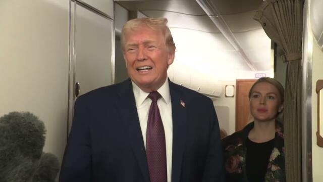 President Trump Gaggles with Press on Air Force One, Jan. 11, 2026