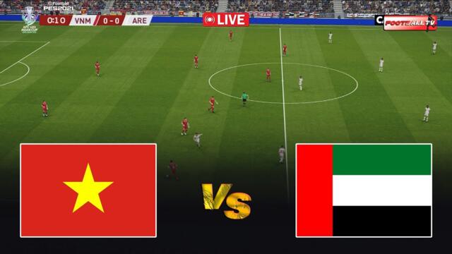 🔴VIETNAM vs UAE - AFC ASIAN CUP 2026 U23 trực tiếp | Pes 21 Gameplay Simulation