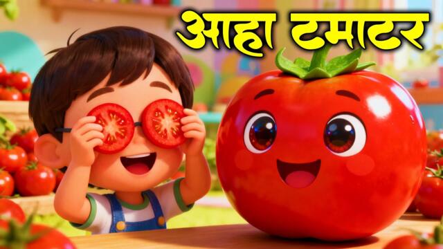 आहा टमाटर - Aaha Tamatar Bade Mazedar | Hindi Nursery Rhymes And Kids Song | All Rhyms in Hindi