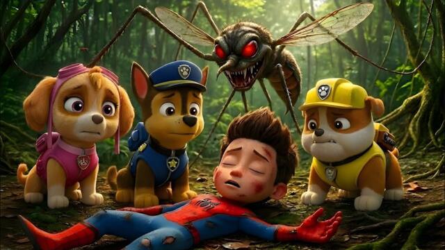 OMG... Ryder attacked by a giant MOSQUITO! Please Wake Up! Don't cry  SKYE! |Paw Patrol 3D Animation