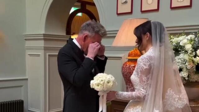 Emotional Gordon Ramsay gives daughter Holly away in behind-the-scenes wedding video