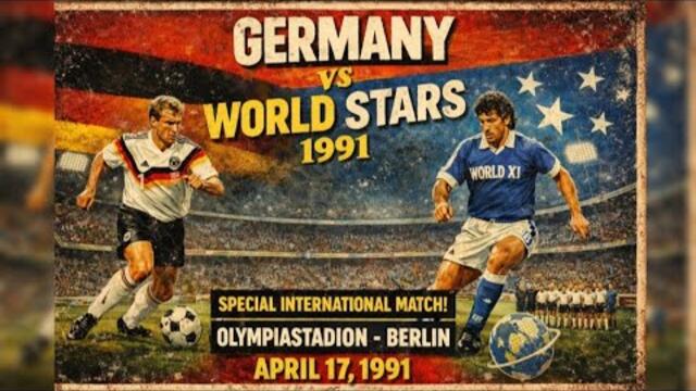 ( Highlights ) Germany vs World Stars Friendly 1991