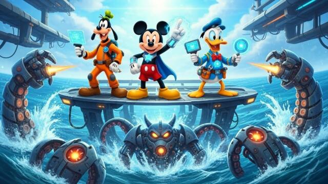Mickey Mouse : Mickey, Donald & Goofy Battle the Giant Sea Robots in an Epic Ocean Showdown 🌊🤖⚡